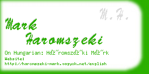 mark haromszeki business card